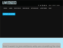 Tablet Screenshot of liveaction.org